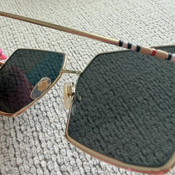 Burberry Women\'s Sunglasses in Black and Gold main image 9